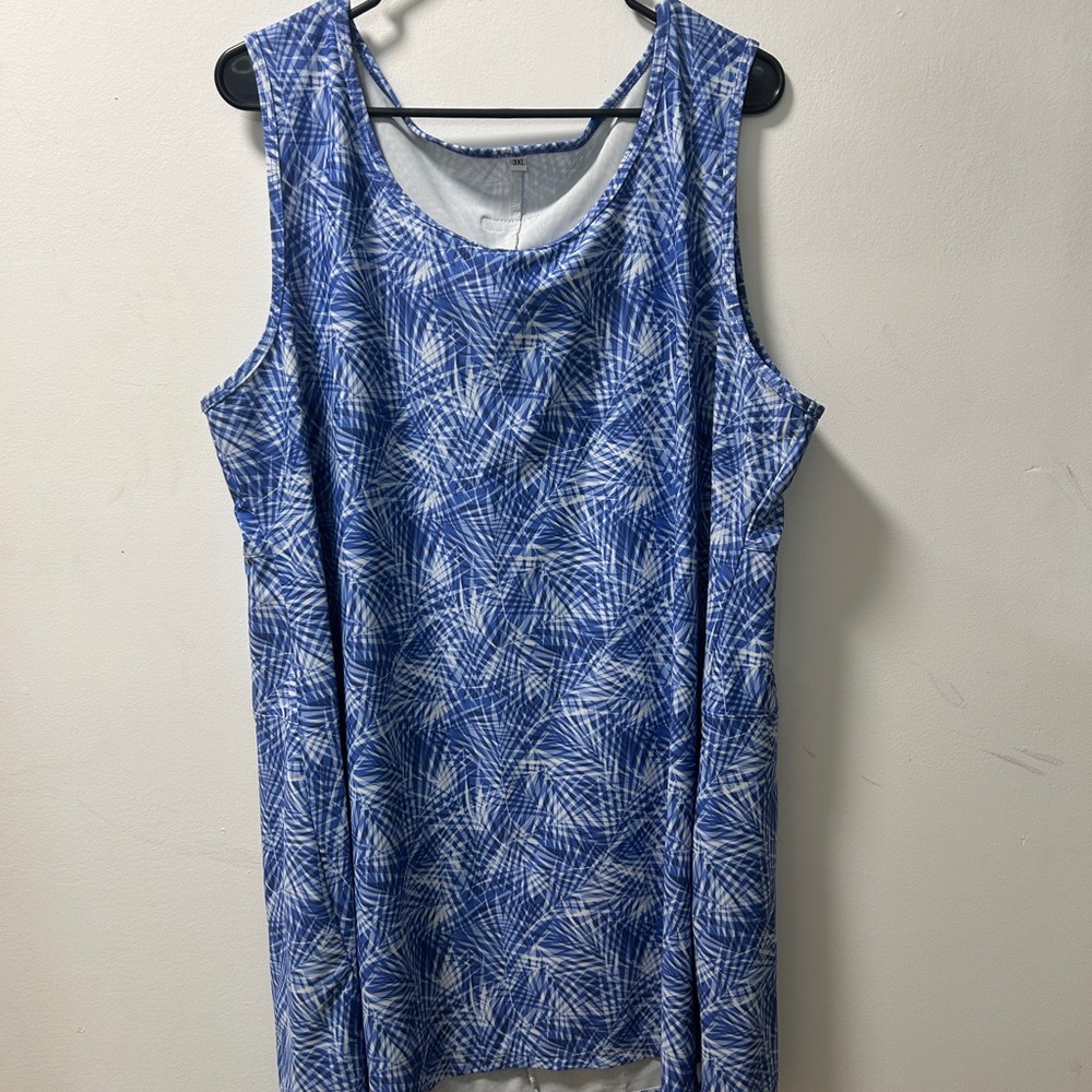 Nuu Muu - Blue Patterned Women's Athletic Dress 3x